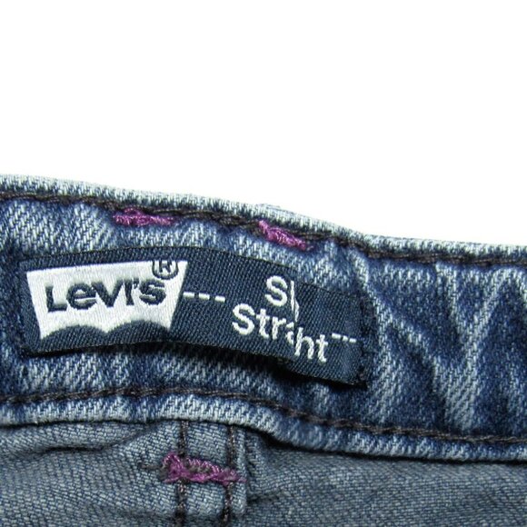 Levi's Girls Slim Straight Jeans - Size 6 Regular - Picture 4 of 6